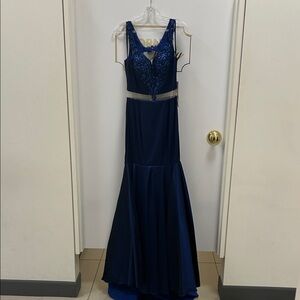 Sophisticated Deep Blue Prom Dress